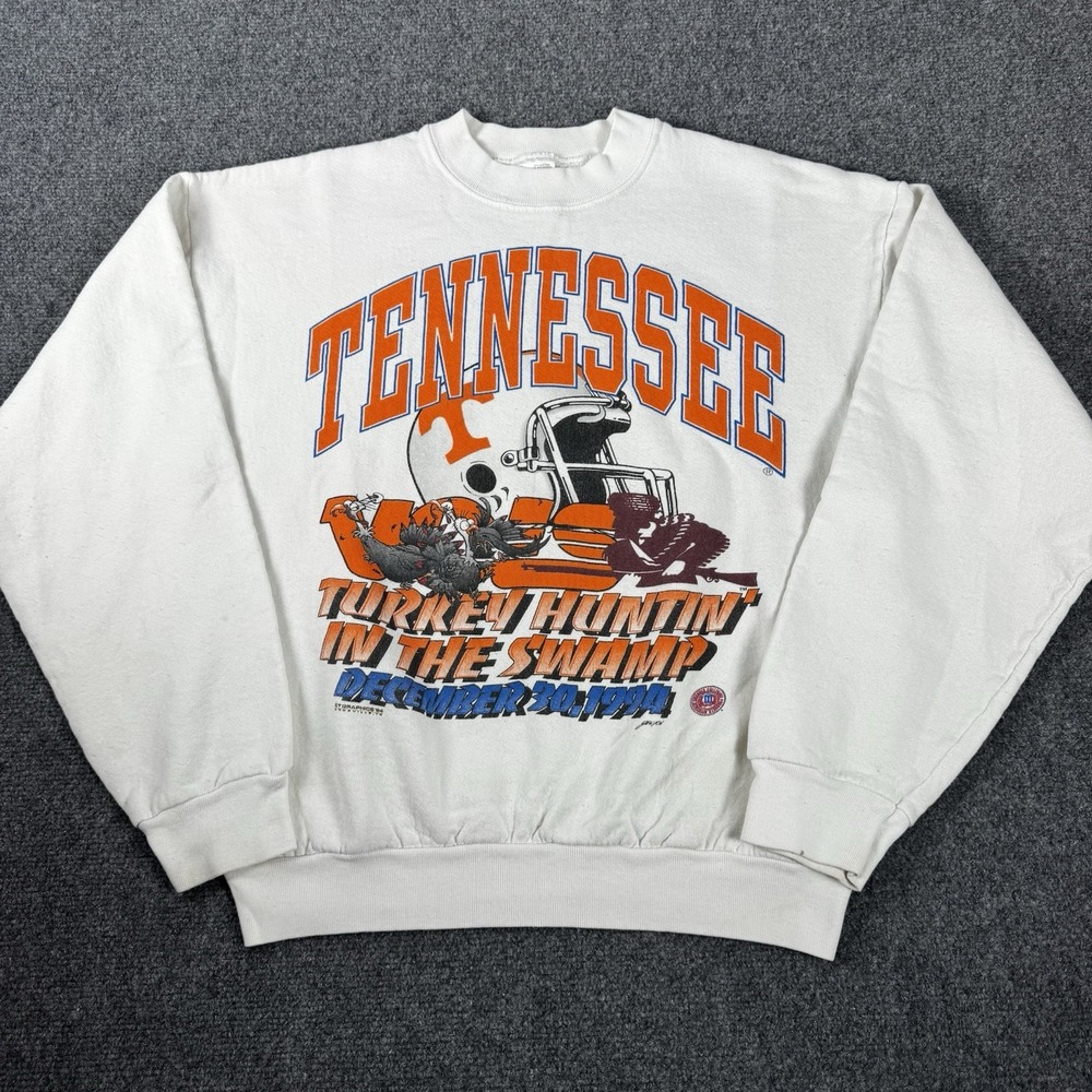 Vintage 90s Tennessee Volunteers Sweatshirt Turkey Huntin In The Swamp 1994 L